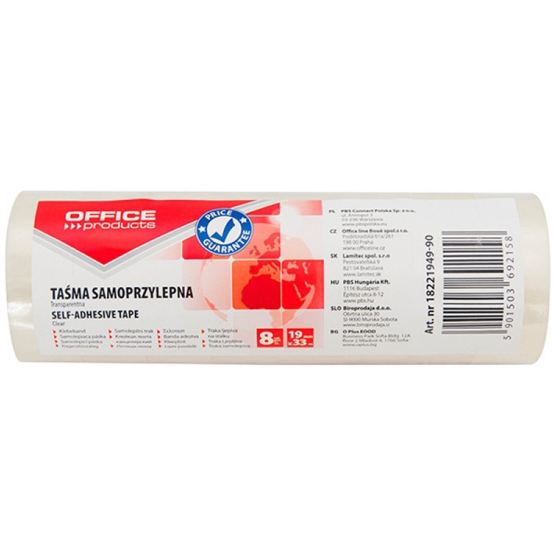 Taśma Biurowa Office Products 19Mm/30M Transparentna (8)