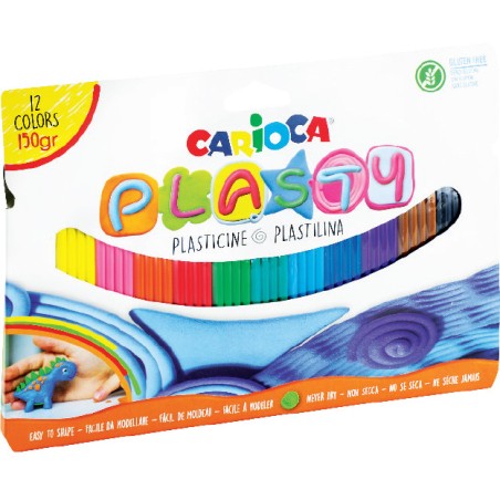 Plastelina Carioca Plasty 150G 12 Kolorów