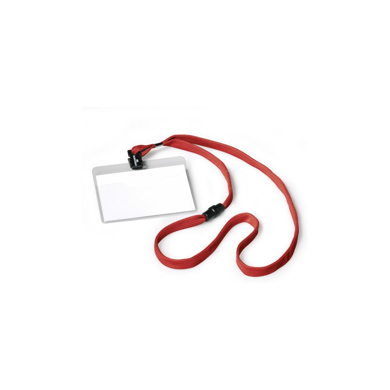 Identyfikator Durable 60X90Mm Taśma Czerwona (10)