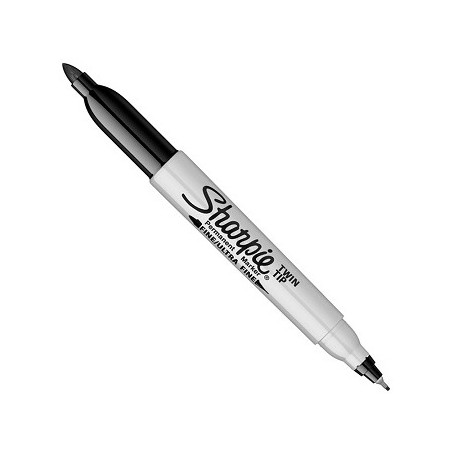 Marker Sharpie Twin Tip Czarny Blister 1 Szt