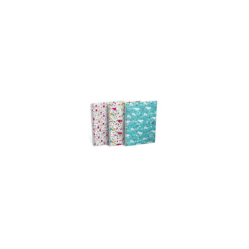 Kołonotatnik Oxford Floral B5/60K Kratka