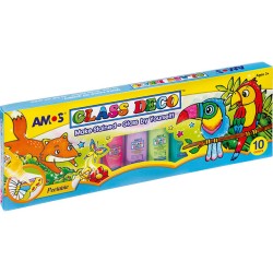 Farby Witrażowe Amos 22Ml*10 Kolorów