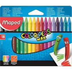 Kredki Świecowe Maped Color'peps Wax 18 Kolorów
