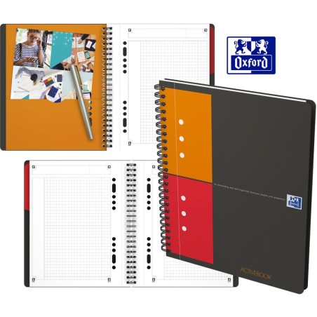 Kołonotatnik Oxford Activebook A5+/80K Kratka