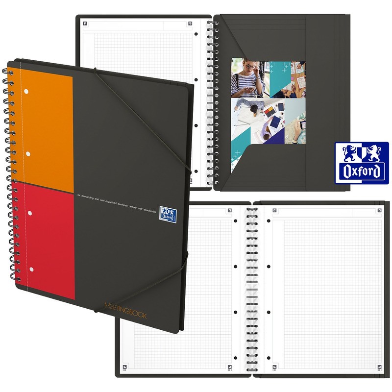 Kołonotatnik Oxford Meetingbook A4+/80K Kratka