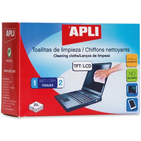 Chusteczki Do Ekranu Apli Suche I Wilgotne (20+20)