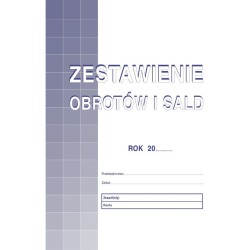 Zestawienie Obrotów I Sald A4 (Offset)