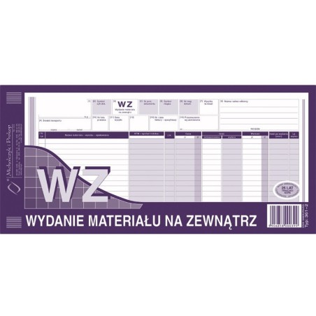 Wydanie Materiału Na Zewnątrz 1/3 A3 (Wielokopia)