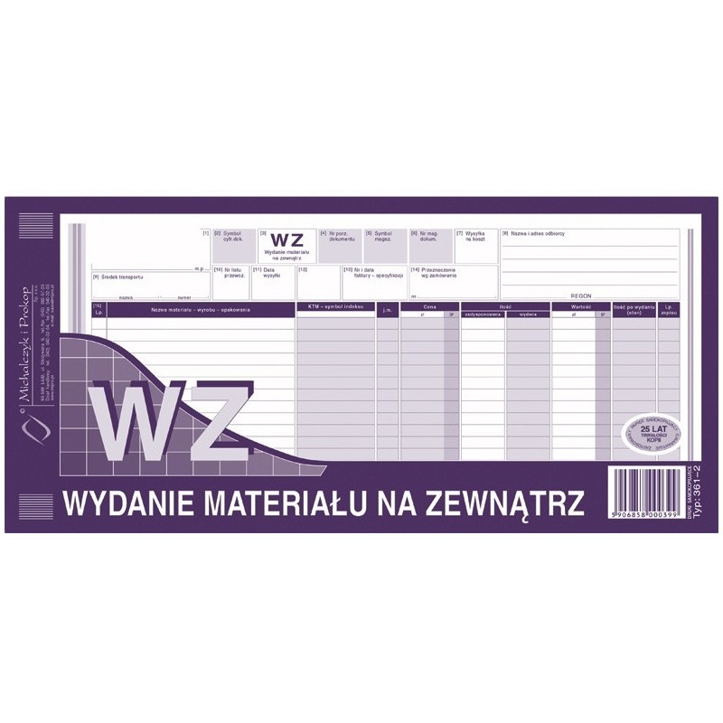 Wydanie Materiału Na Zewnątrz 1/3 A3 (Wielokopia)