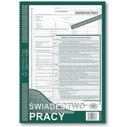 Świadectwo Pracy A4 (O+1K)