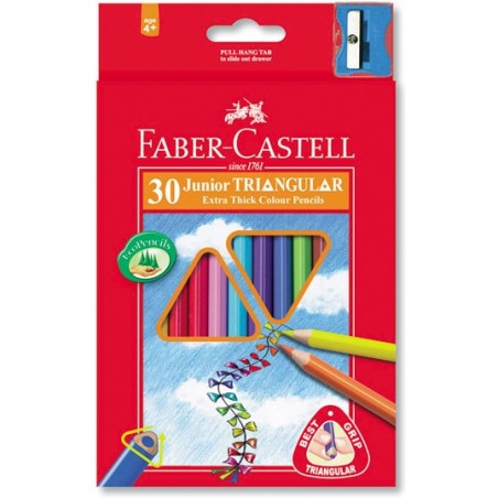 Kredki Trójkątne Faber-Castell 30 Kolorów