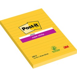Karteczki Post-It Super Sticky 102X152Mm Żółte (75)