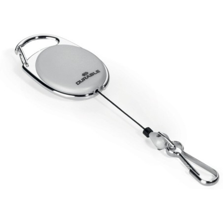 Mechanizm Ściągający Durable Jojo Style Z Karabińczykiem Szary
