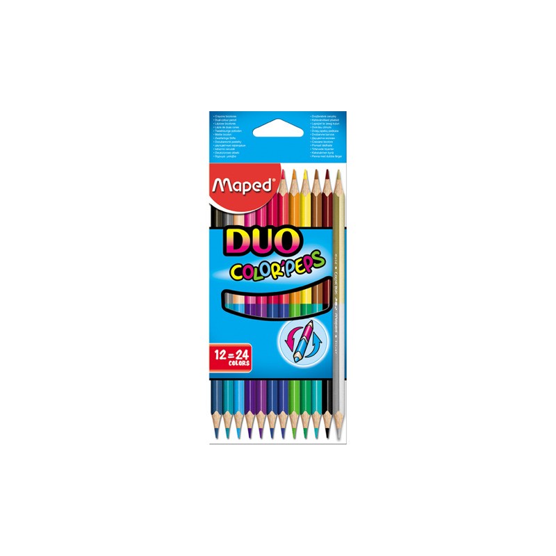 Kredki Dwustronne Maped Duo 24 Kolory