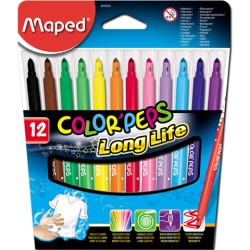 Flamastry Maped Colorpeps Longlife 12 Kolorów
