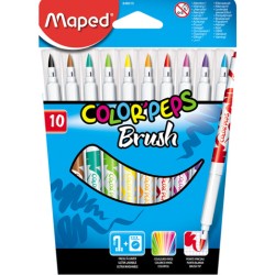 Flamastry Maped Colorpeps Brush 10 Kolorów