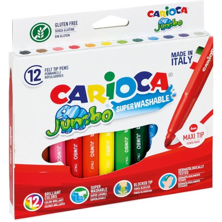 Flamastry Carioca Jumbo 12 Kolorów