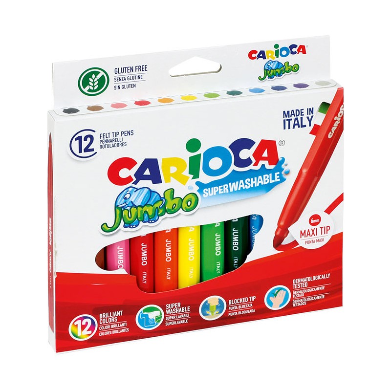 Flamastry Carioca Jumbo 12 Kolorów