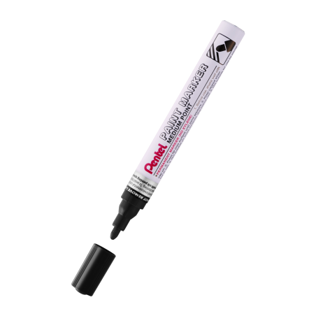 Marker Olejowy Pentel Średnia Okrągła  Końcówka,  Mmp10-A Czarny