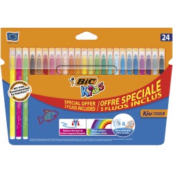 Flamastry Bic Kids Kid Couleur Fluo 24Szt, 921360