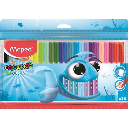 Flamastry Colorpeps Ocean 24 Kolorów Etui 845722 Maped
