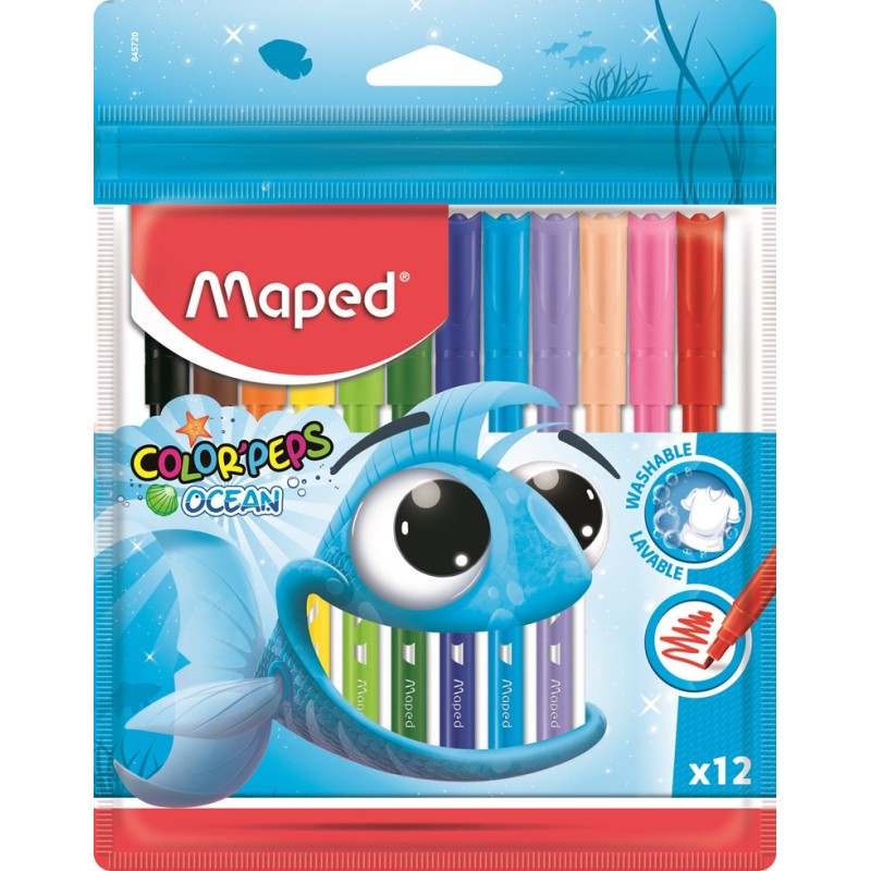 Flamastry Colorpeps Ocean 12 Kolorów Etui 845720 Maped
