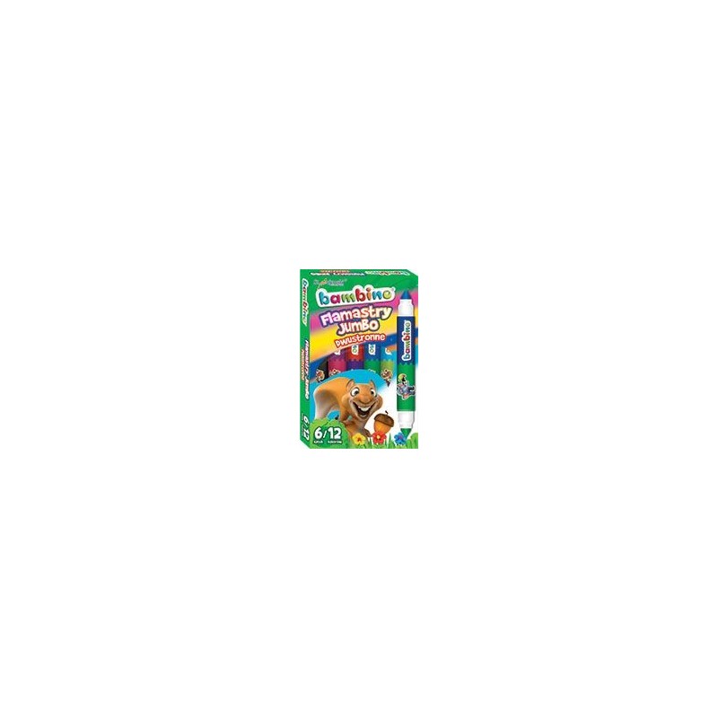 Flamastry Bambino Dwustronne Jumbo 6 Sztuk/12 Kol. 5938