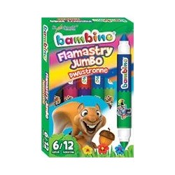 Flamastry Bambino Dwustronne Jumbo 6 Sztuk/12 Kol. 5938