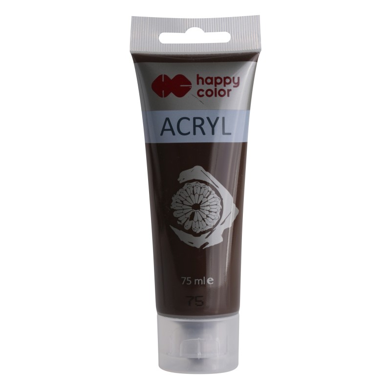 Farba Akrylowa 75Ml, Ciemnobrązowy, Happy Color Ha 7370 0075-75