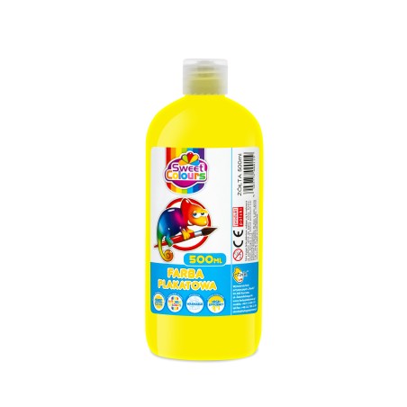 Farby Plakatowe W Butelce 500Ml Żółta Sweet Colours 00119 Otocki
