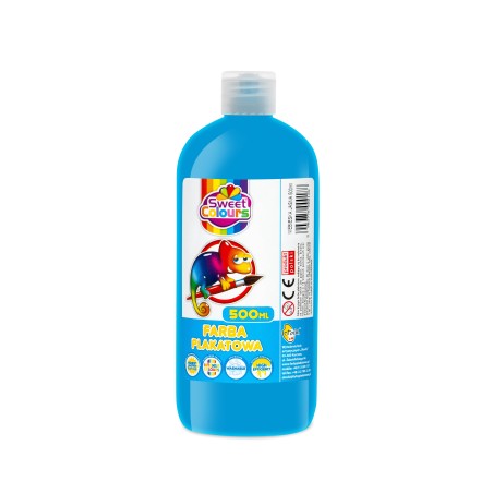 Farby Plakatowe W Butelce 500Ml Jasno Niebieska Sweet Colours 00188 Otocki