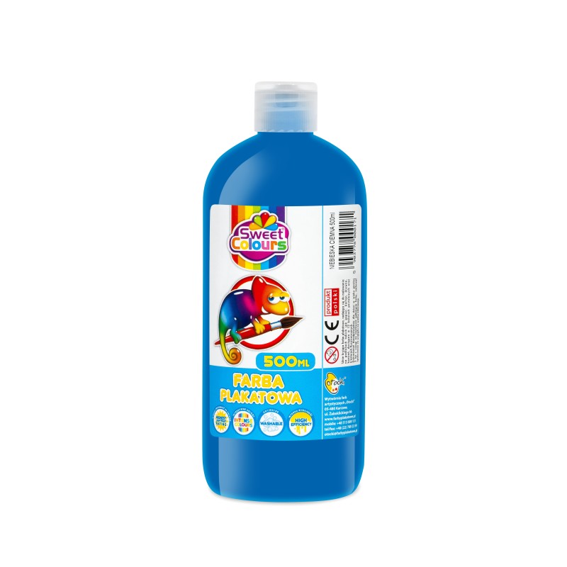 Farby Plakatowe W Butelce 500Ml Ciemno Niebieska Sweet Colours 00171 Otocki