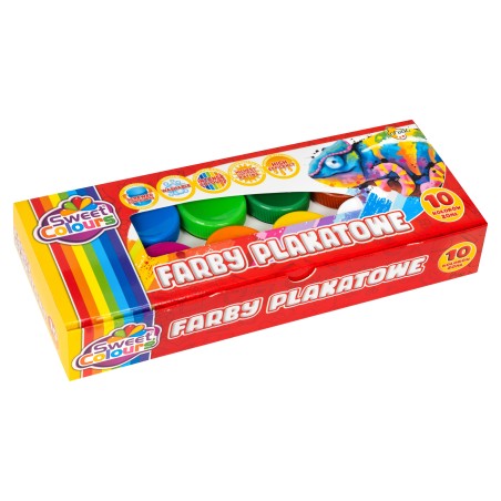 Farby Plakatowe 10 Kolorów 20Ml Sweet Colours 00478 Otocki