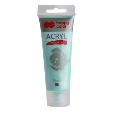 Farba Akrylowa 75Ml, Miętowy Metalik, Happy Color Ha 7370 0075-051 Sale