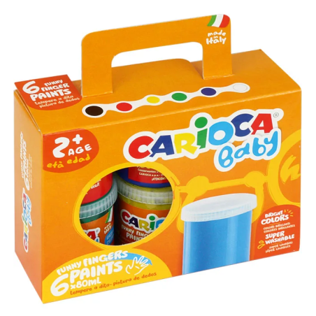Farba Tempera Do Malowania Palcami 6Kl 80Ml Carioca Baby 170-2275 Sale Od 2 Lat