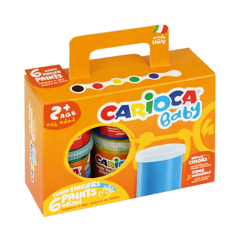 Farba Tempera Do Malowania Palcami 6Kl 80Ml Carioca Baby 170-2275 Sale Od 2 Lat