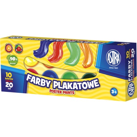 Farby Plakatowe Astra 10 Kolorów - 20 Ml, 301115004