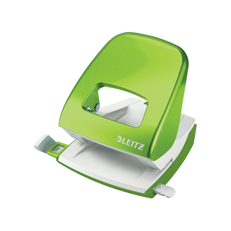 Dziurkacz Duży Metalowy Leitz, Zielony, 10 Lat Gwarancji, 30 Kartek 50081054 .