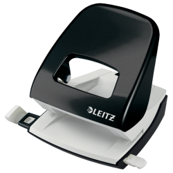Dziurkacz Duży Metalowy Leitz, Czarny, 10 Lat Gwarancji, 30 Kartek 50081095 .