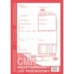 800-2N Cmr A4 80Kartek 1+4 Numerowany Międzynarodowy List Przewozowy M&P