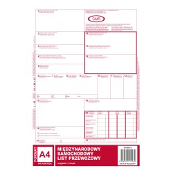 Międynarodowy List Przewozowy Cmr A4, 84 Kartki (1+5) 10-800-3 Dotts