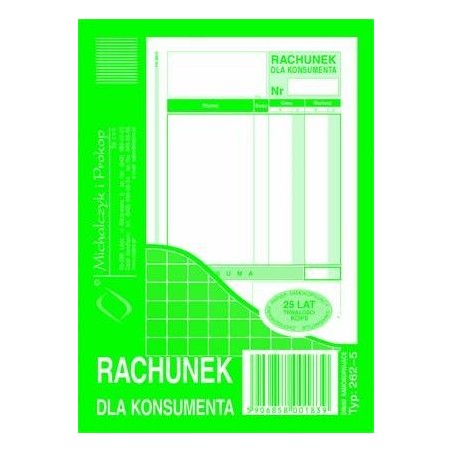 262-5 Rachunek Dla Konsumenta Michalczyk&Prokop A6 80 Kartek