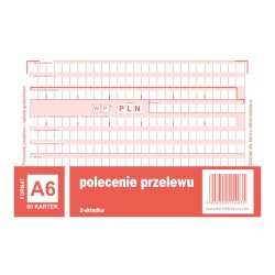 Polecenie Przelewu, (1+1), A6 80 Kartek, 10-449-5M Dotts