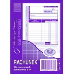 232-5 Rachunek Michalczyk&Prokop A6 (Pion) 80 Kartek