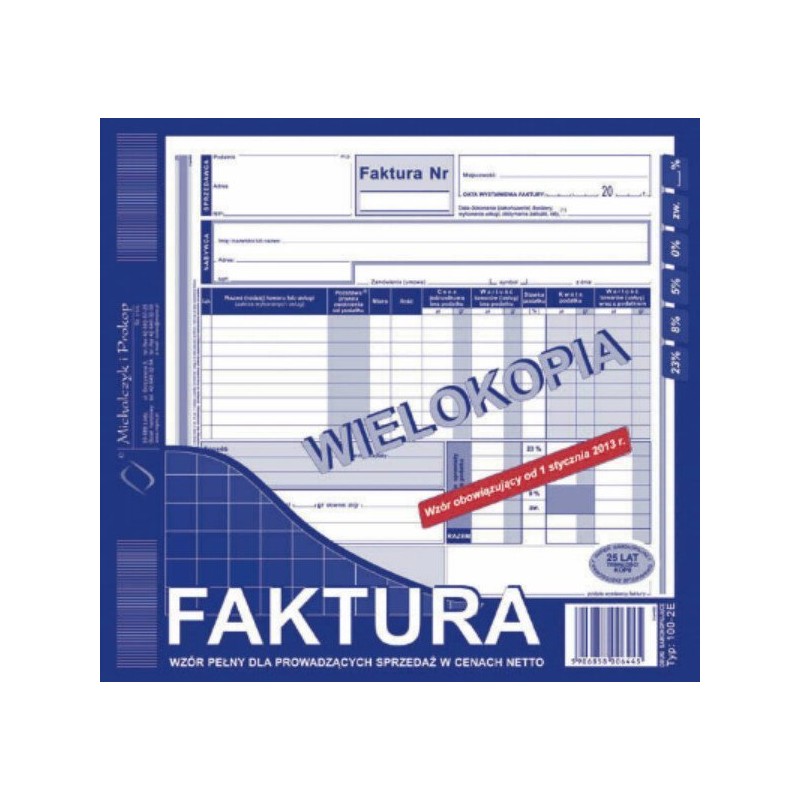 102-2E Faktura Vat Michalczyk&Prokop 2/3 A4 80 Kartek