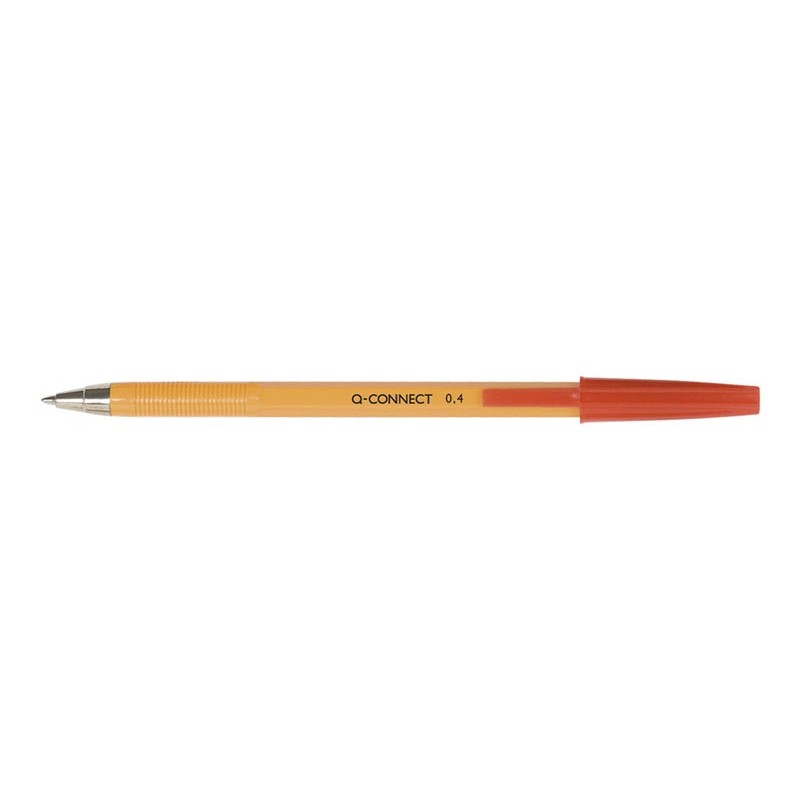 Długopis Q-Connect Z Wymiennym Wkładem 0,4Mm (Linia), Czerwony Kf34048
