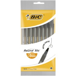 Długopis Bic Round Stic Classic Czarny, Blister 8Szt, 928498
