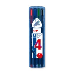 Długopis Triplus Ball, F, 4 Kol. W Etui, Staedtler S 437 Fsb4