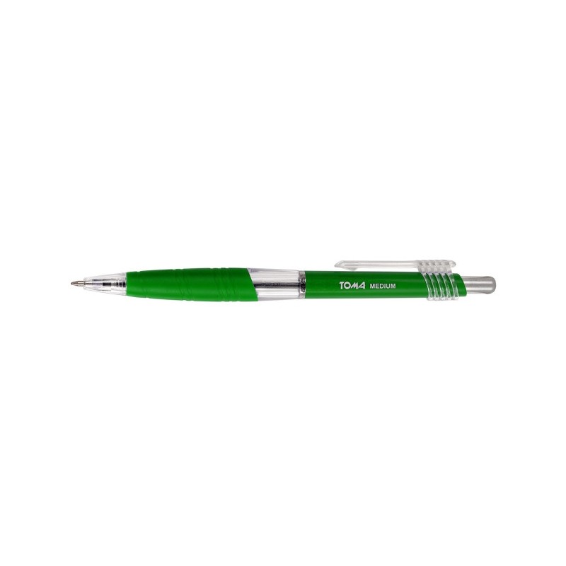Długopis Automat Medium Z Końcówką 1,0Mm Zielony To-038 Toma