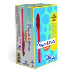 Długopis Ze Skuwką Inkjoy 100 Cap M Czerwony Paper Mate S0957140
